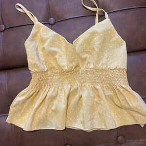 Yellow Peplum Top